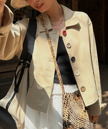 mix button jacket / 2color　hm1448
