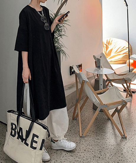 loose t-shirt dress / 9color　hm2940