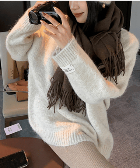 sleeve tag knit / 6color　hm1884