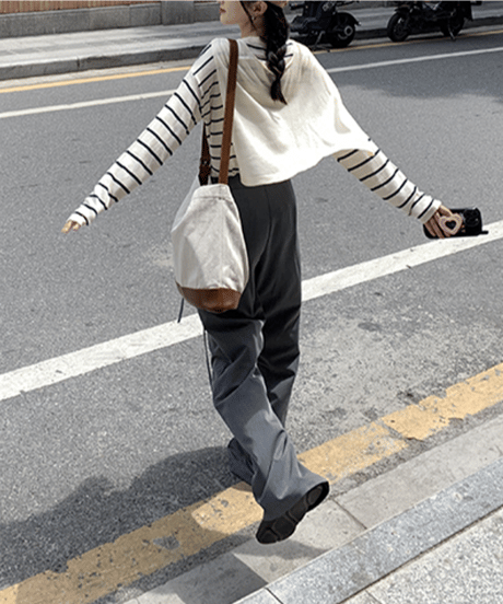 layered knit top / 2color　hm2668