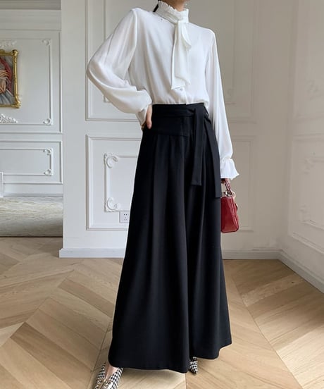 belted wide pants / 2color　hm2141