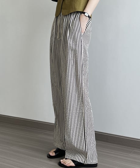 stripe wide-leg pants　hm1375