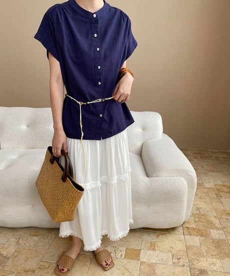 front button blouse / 3color　hm2313