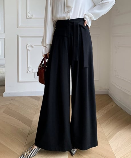 belted wide pants / 2color　hm2141