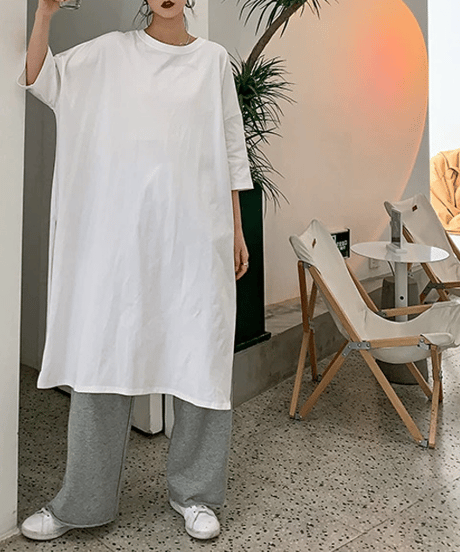 loose t-shirt dress / 9color　hm2940