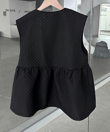 jacquard peplum vest　hm2586