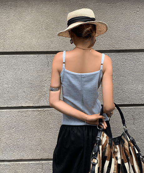 seamline v-neck camisole / 2color　hm1541