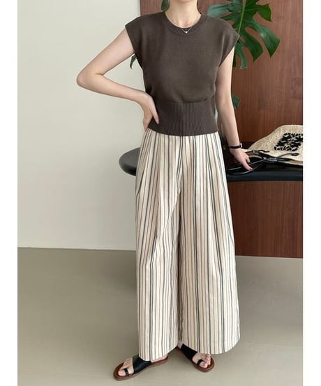 stripe relax pants / 2color　hm2370