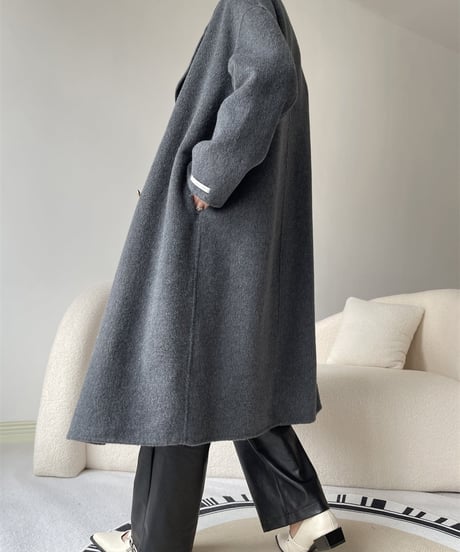 W-button long coat / 3color　hm1850