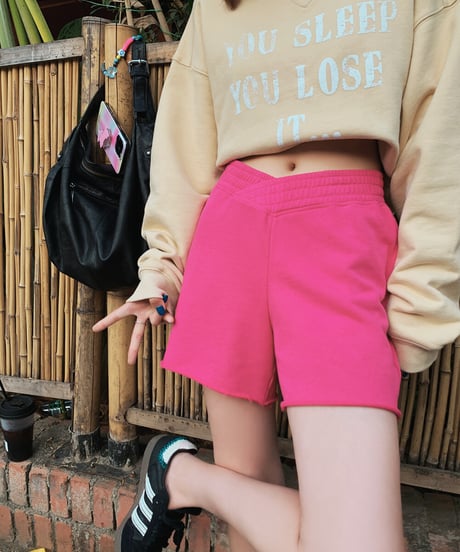 cut-off sweat shorts / 4color　hm1460