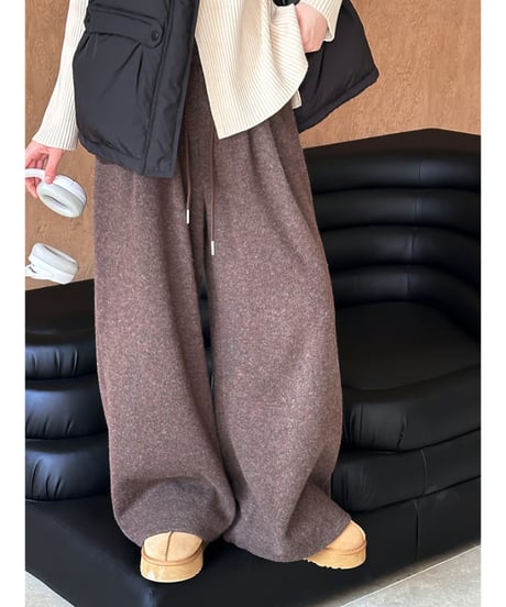 wide leg knit pants / 3color　hm2735