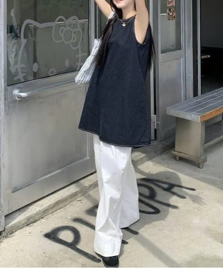denim mini dress & pants　hm2489