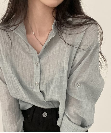 sheer short shirt / 4color　hm2918