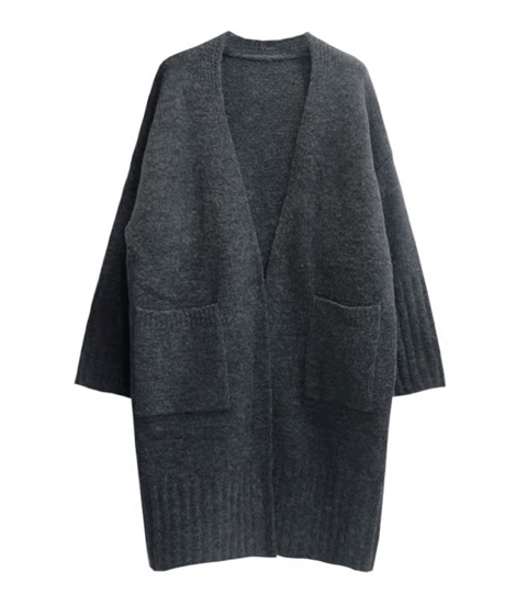 oversized long cardigan / 4color　hm2701