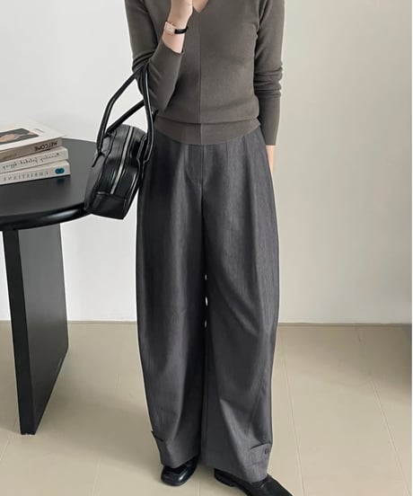 adjustable wide pants / 2color　hm1712