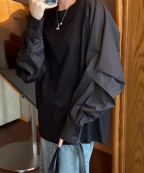 tucked sleeve pullover / 2color　hm2024