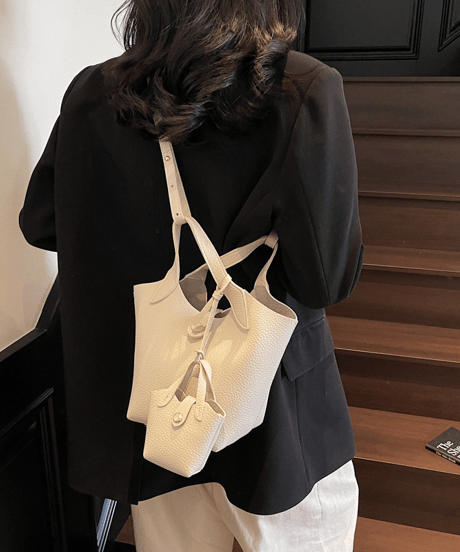 cubic leather handbag / 6color　hm2769