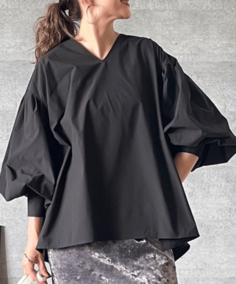loose back blouse / 3color　hm2581