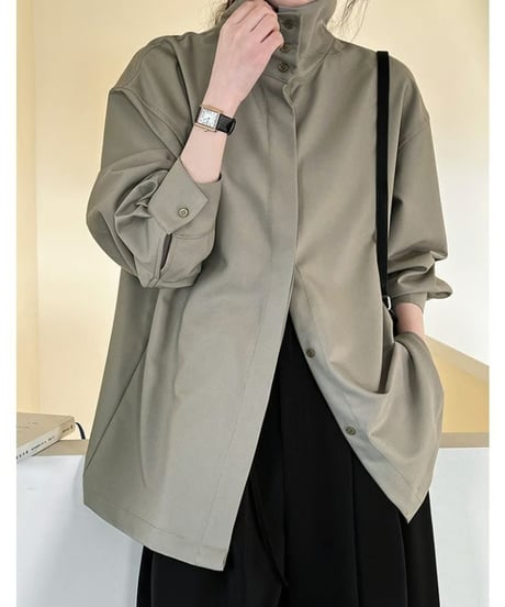 stand neck shirt / 3color　hm2015