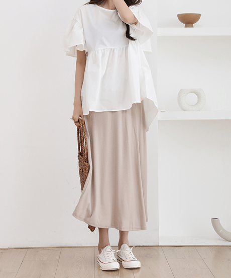 flared long skirt / 5color　hm2908