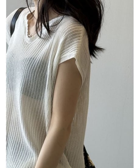textured knit top / 4color　hm2309