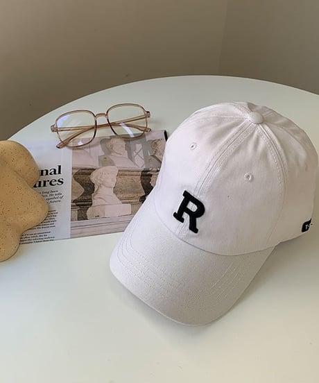 ”R” logo white cap / 9color　hm2125
