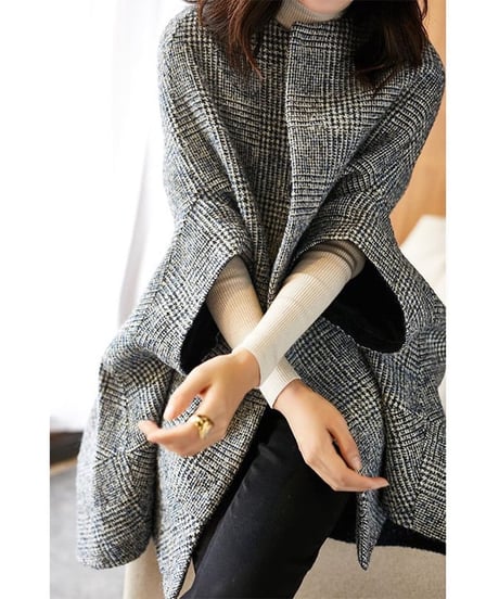 a-line cape coat　hm1817