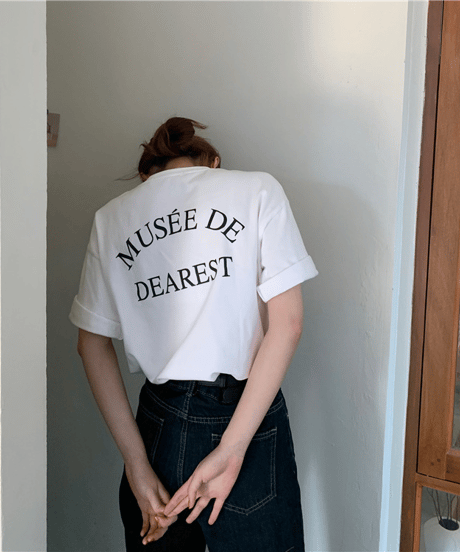 letter print tee / 3color　hm2883