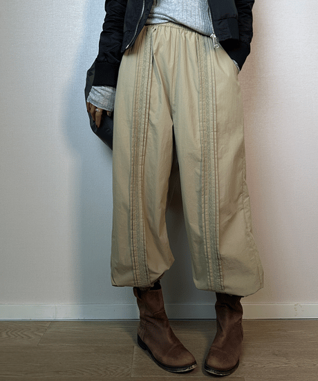 lace stitch casual pants / 2color　hm1691