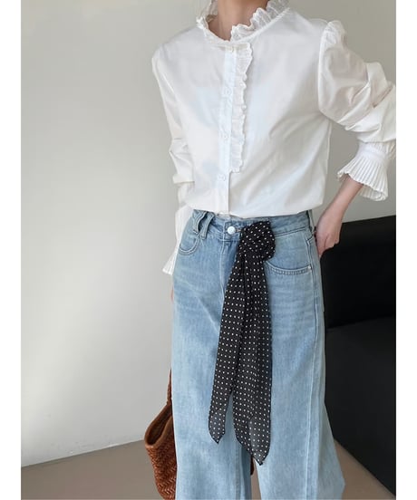 ruffled collar blouse　hm2080