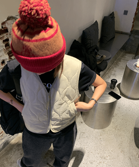 gourd quilting down vest / 2color　hm1125