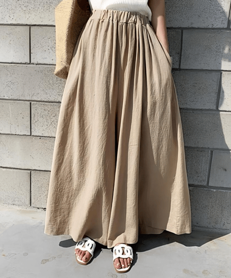 wide skirt pants / 4color　hm2904