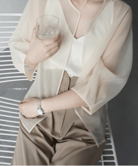 sheer chiffon bolero / 2color　hm2876