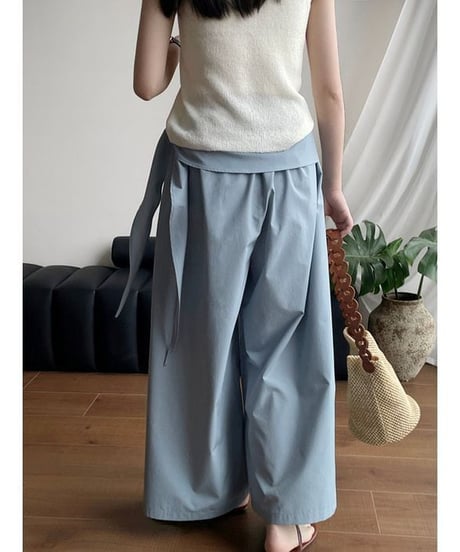 belted wrap pants / 2color　hm2408