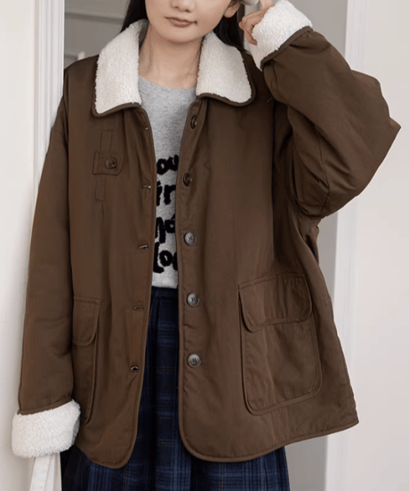 boa padded jacket / 2color　hm2713