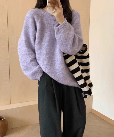 sleeve tag knit / 6color　hm1884