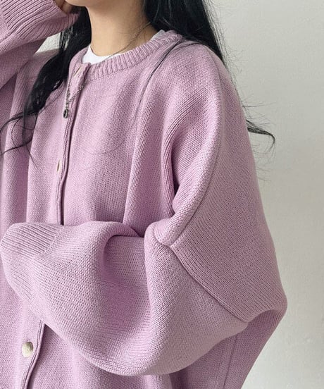 volume knit cardigan   / 4color　hm2605