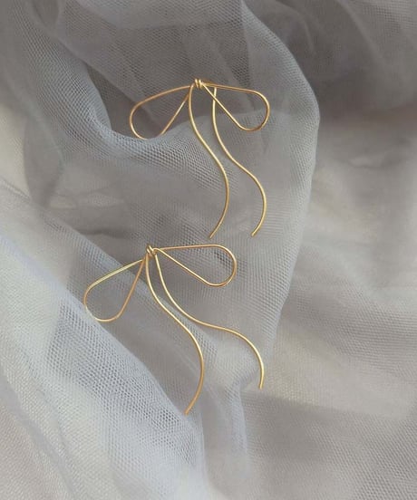 wire simple ribbon pierce / 2color　hm1567