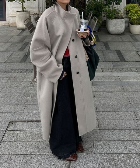 【wool100%】wool long coat / 2color　hm1785