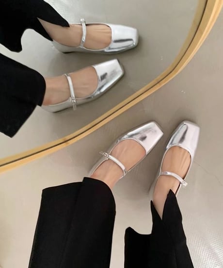 square strap pumps / 6color　hm2038
