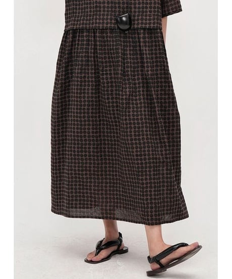 check gathered dress　hm2294
