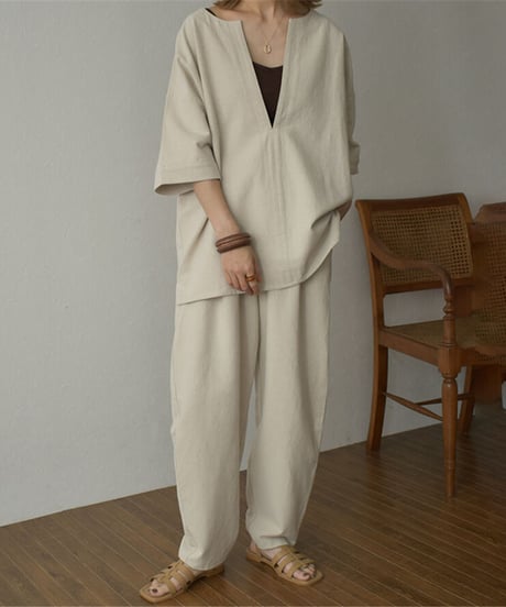 《即納》tops pants set up / 2color　hm1486
