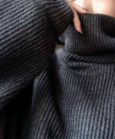 turtleneck knit tip / 2color　hm1730