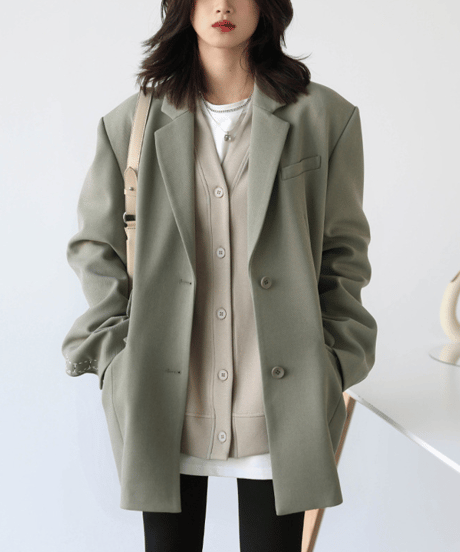 oversized v-neck cardigan / 2color　hm2604
