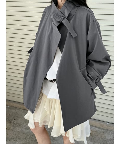 asymmetrical jacket / 2color　hm2057