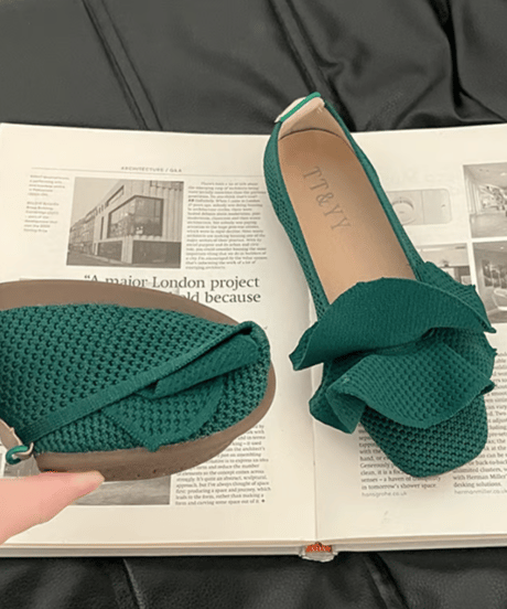 ribbon knit flats / 4color　hm2844