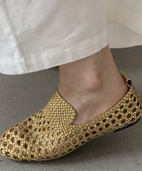 woven slide mules / 3color　hm2367