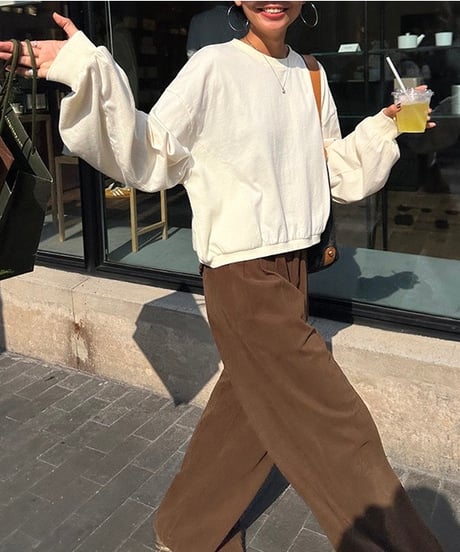 loose casual sweatshirt / 2color　hm1701