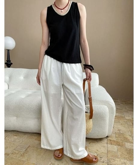 tuck wide pants / 4color　hm2368