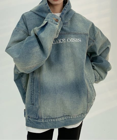 vintage denim hooded pullover　hm1958